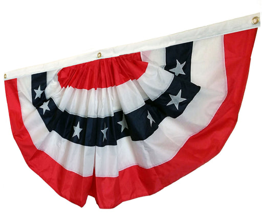 stars and stripes pleated flag fan banner
