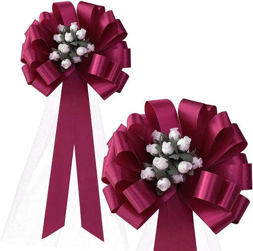 fuchsia-pink-bows-with-white-rosebuds