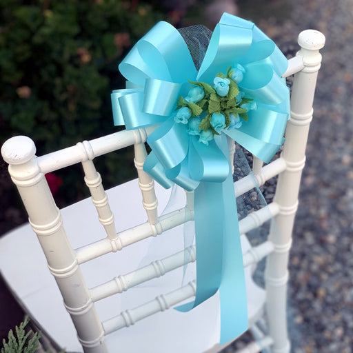 pool-blue-wedding-bows