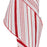 Red Glitter Stripes Wired Ribbon - 4" x 10 Yards, Red White Candy Cane