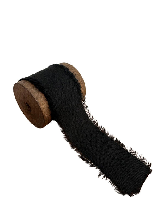 Black Cotton Ribbon for Crafts - 1 1/2" x 5 Yards, 2 Rolls