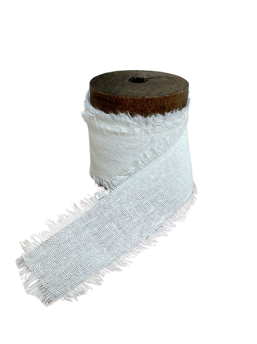 White Cotton Ribbon for Crafts - 1 1/2" x 5 Yards, 2 Rolls