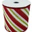 Glitter Stripes Wired Christmas Ribbon - 4" x 10 Yards