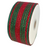 Christmas Wreath Maker Deco Mesh - 2-1/2" X 20 Yards, Red & 2 Metallic Emerald Green Stripes
