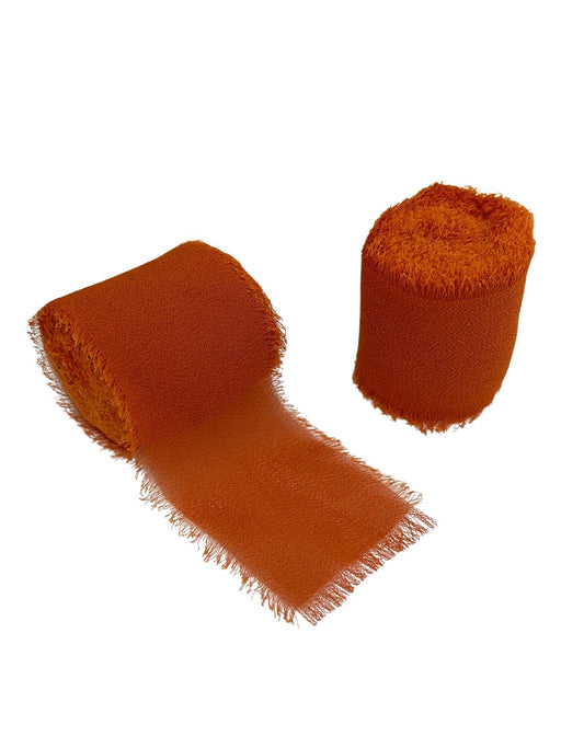 Orange Chiffon Ribbon for Crafts - 1 1/2" x 5 Yards, 2 Rolls