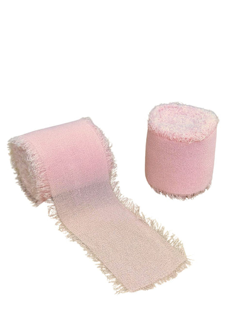 Pink Chiffon Ribbon for Crafts - 1 1/2" x 5 Yards, 2 Rolls