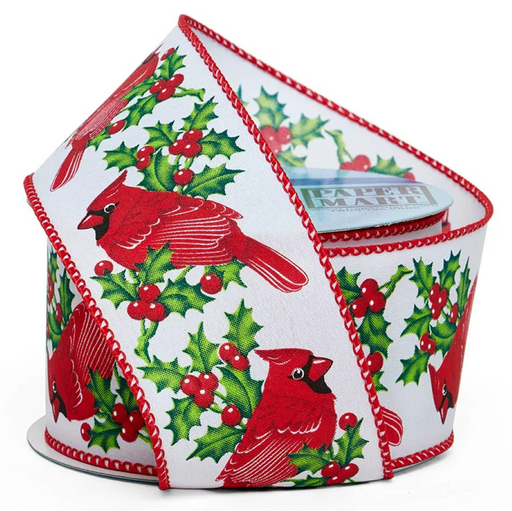 red-cardinals-wired-edge-Christmas-ribbon