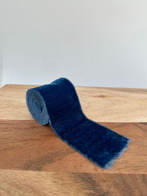 Blue Velvet Ribbon for Crafts - 2" x 1 Yard, 3 Rolls