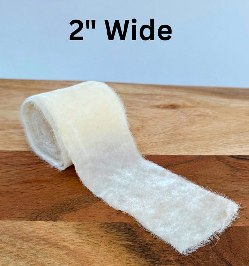 Ivory Velvet Ribbon for Crafts - 2" x 1 Yard, 3 Rolls