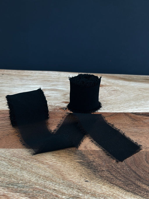 Black Chiffon Ribbon for Crafts - 1 1/2" x 5 Yards, 2 Rolls