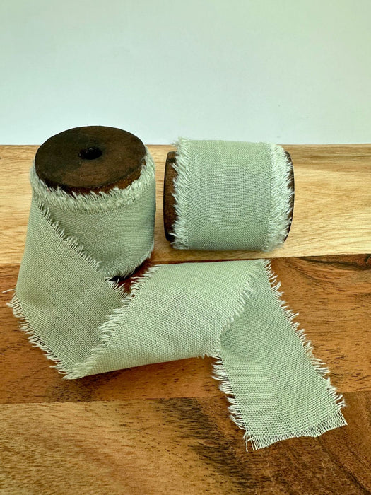 Green Cotton Ribbon for Crafts - 1 1/2" x 5 Yards, 2 Rolls