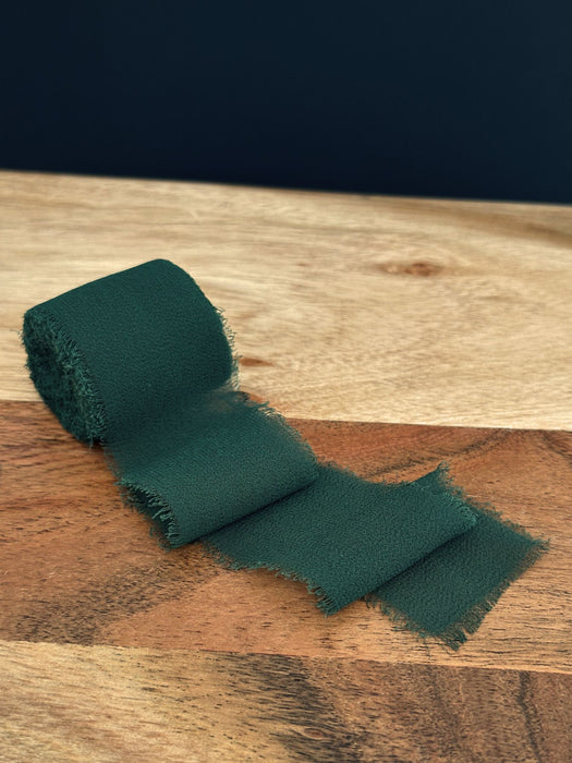 Hunter Green Chiffon Craft Ribbon - 1 1/2" x 5 Yards, 2 Rolls