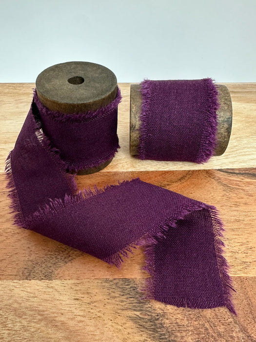 Purple Cotton Ribbon for Crafts - 1 1/2" x 5 Yards, 2 Rolls