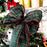 4 inch emerald red ribbon on  a Christmas wreath decor