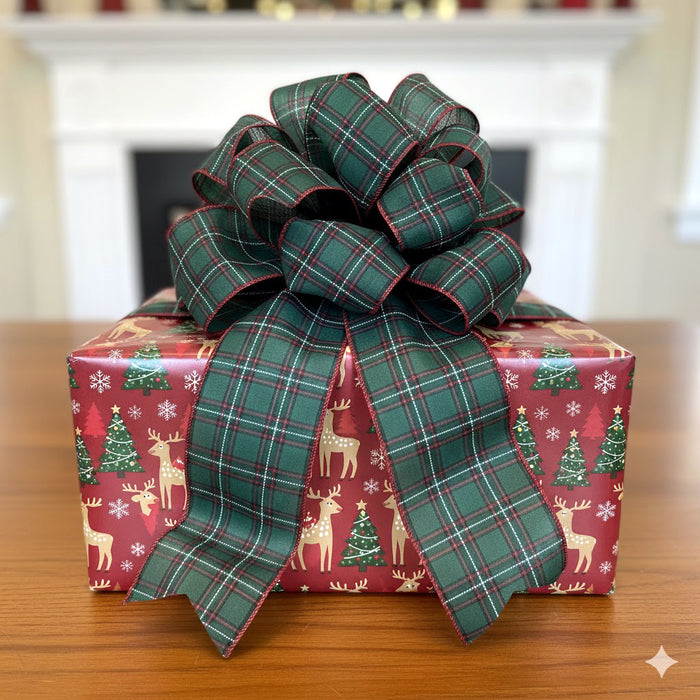 Large Emerald Green Christmas goift bow