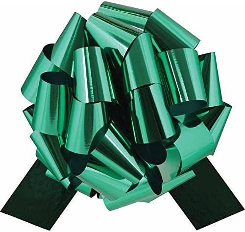 12-inch-metallic-green-bows