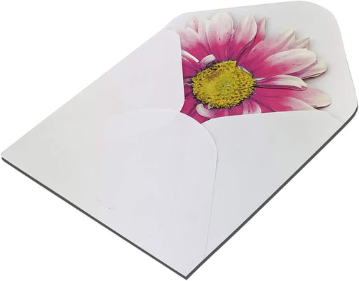 Pink 3-D Flower Pop Up Cards - 4" Wide, Set of 25