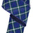 Diagonal Plaid Wired Christmas Ribbon - 2 1/2 inch x 10 Yards, Royal Blue, White & Green Plaid