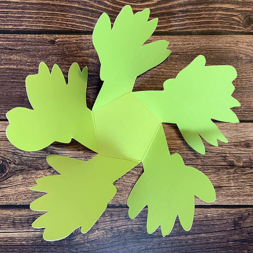 Lime Green 3-D Flower Pop Up Cards - 4" Wide, Set of 100
