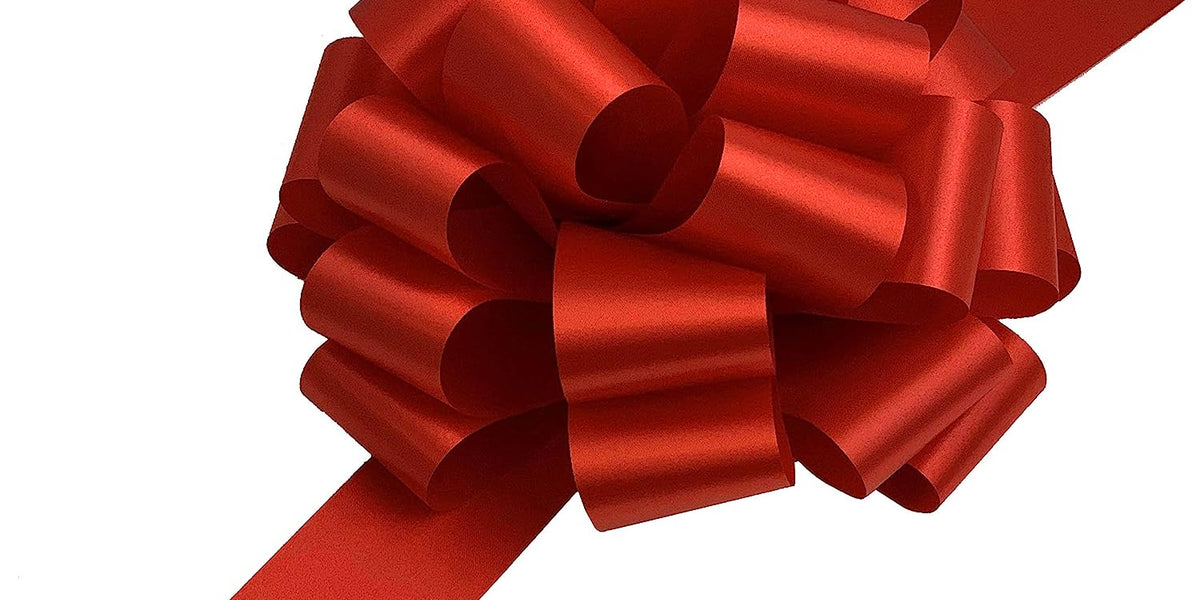 Red and White Pull Bows - 8 Wide, Set of 6, Wedding Pew Decorations —  GiftWrap Etc