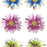 3-D Flower Pop Up Cards - 4" Wide, Set of 6, Blue, Green, Pink