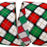 Christmas Argyle Diamonds Wired Ribbon - 2 1/2" x 10 Yards