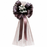 Brown Pull Bows with Tulle Tails & Rosebuds - 8" Wide, Set of 6, Fall, Thanksgiving, Christmas, Wedding Pew Bows, Aisle Decoration, Reception, Anniversary, Decor, Birthday, Party, School Dance