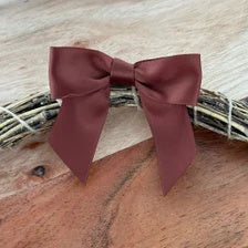 Brown Satin Pre-Tied Decorative Bows - 3" Wide, Set of 10, Fall, Halloween, Thanksgiving, Christmas, Wedding Favors, Birthday, Gift Ribbons, Gift Bows