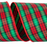 Red Green Christmas Plaid Ribbon - 4" x 10 Yards, Red Wired Edges, Tartan Plaid, Garland Decor, Gift Bows, Gift Wrapping, Wreath, Presents, Tree Topper, Boxing Day