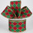 Christmas Harlequin Diamonds Wired Ribbon - 2 1/2" x 10 Yards, Gift Wrapping, Red, Green, Gold Edges, Wreath, Garland, Tree Decoration, Fundraiser, Winter Decor