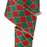 Christmas Harlequin Diamonds Wired Ribbon - 2 1/2" x 10 Yards, Gift Wrapping, Red, Green, Gold Edges, Wreath, Garland, Tree Decoration, Fundraiser, Winter Decor