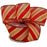 Red Gold Striped Wired Ribbon - 2 1/2" x 10 Yards