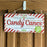 Decorative door hanger with candy cane design 