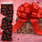 Metallic Red Glitter Hearts Ribbon – 2 1/2" x 10 Yards