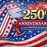Patriotic Stars Stripes Satin Ribbon - 2 1/2" x 10 Yards, Wired Edge, 4th of July, 250th Anniversary USA, Vintage Americana, Wreath, Gift Wrap, Election, Rally, Parade, Veterans Day, Labor Day, 1776