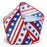 Patriotic Stars Stripes Satin Ribbon - 2 1/2" x 10 Yards, Wired Edge, 4th of July, 250th Anniversary USA, Vintage Americana, Wreath, Gift Wrap, Election, Rally, Parade, Veterans Day, Labor Day, 1776