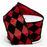 Red Black Harlequin Wired Ribbon, 2 1/2" x 10 Yards, Single Faced, Diamond Checkered, Halloween & Masquerade, Holiday Garland & Gift Wrap, Wreaths & Bows