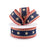 Stars and Bars Patriotic Ribbon - 1 1/2" x 10 Yards, Labor Day, Election Day, Veterans Day, America 250 Anniversary, American Flag Wired Ribbon, Crafts, USA Decor, Rustic, Rally