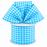 Baby Blue Gingham Wired Ribbon - 2 1/2" x 10 Yards, Fall, Thanksgiving, Christmas, Tree Topper, Rustic, Bows, Wreath, Swag, Garland, Wedding, Baby Shower, Gender Reveal