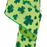 St. Patrick's Day Emerald Glitter Shamrock Ribbon - 2 1/2" x 10 Yards, Wired Edge, Lime Green Linen, St. Paddy's, Kiss Me I'm Irish, Gift Wrapping, Wreath, Swag, Garland, Irish Clover, Kelly Green