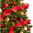 Classic Christmas Red Pleated Ribbon - 3" x 5 Yards, Non-Wired Edges, Wreath, Tree Wrapping, Garland, Swag, Birthday, Country Farmhouse, Winter Decor