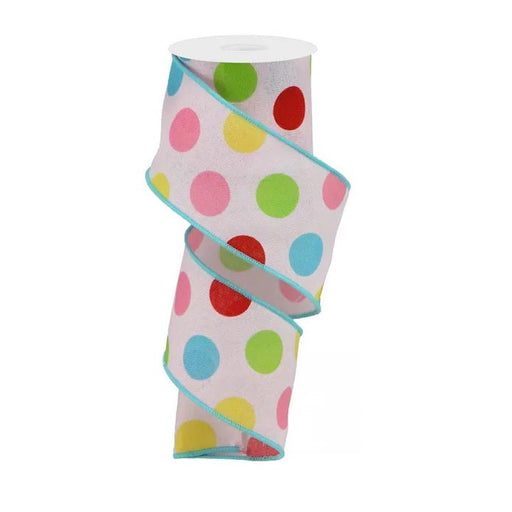 Colorful polka dot ribbon