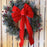 Red Velvet Wreath Christmas Bow - 10" Wide x 18" Long Tails, Holiday Front Door, Wreaths, Tree Topper, Swag, Garland Decor, Wedding, Anniversary, Birthday, Veterans Day