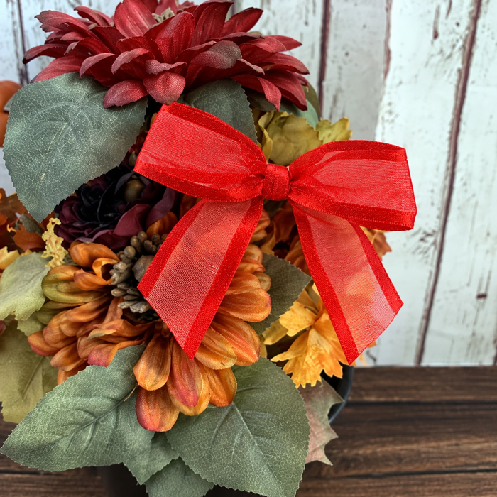 Pre-Tied Red Organza Bows - 3" Wide, Set of 12, Election Day, Veterans Day, Christmas, Gift Wrap, Wedding Embellishments, Basket Decor, Fall Bows, Party Favors, Birthday