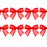 Pre-Tied Red Organza Bows - 3" Wide, Set of 12, Election Day, Veterans Day, Christmas, Gift Wrap, Wedding Embellishments, Basket Decor, Fall Bows, Party Favors, Birthday