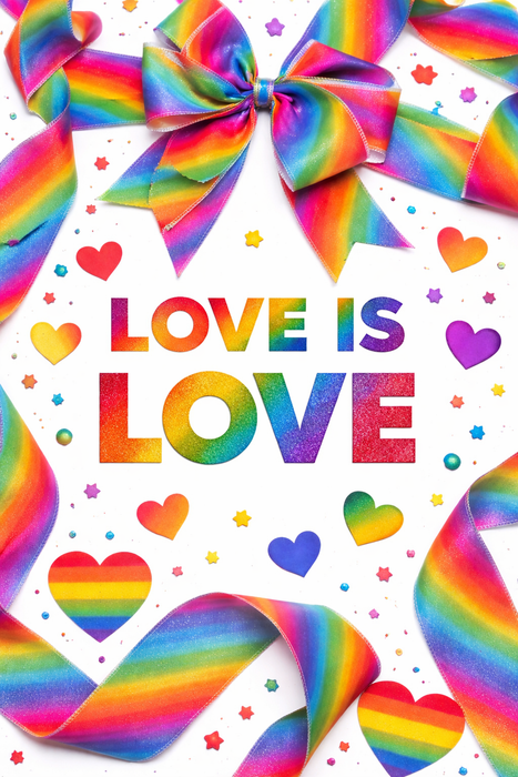 Pride Rainbow Satin Decorative Ribbon – 2 1/2” x 10 Yards