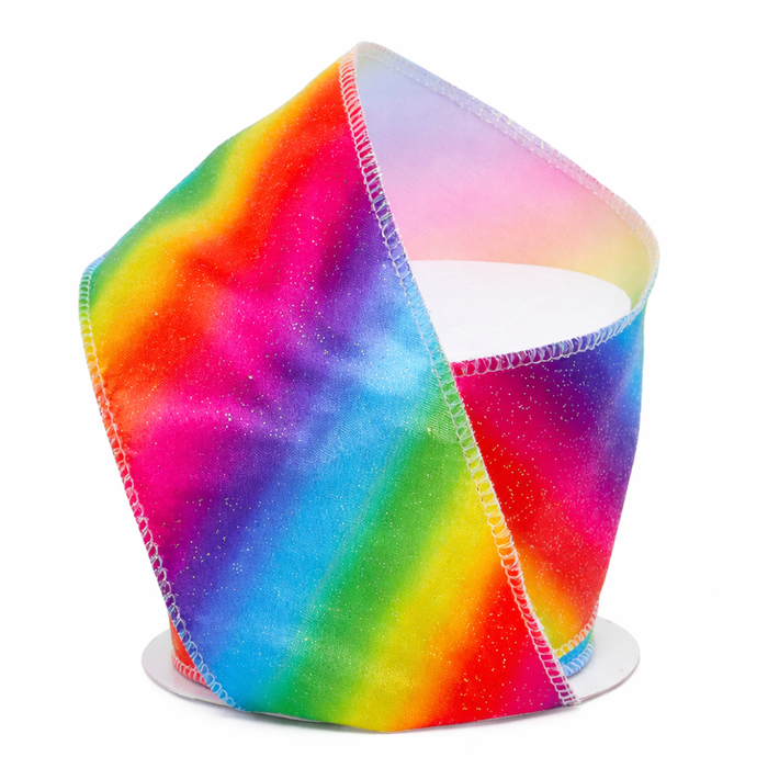 Pride Rainbow Satin Decorative Ribbon – 2 1/2” x 10 Yards