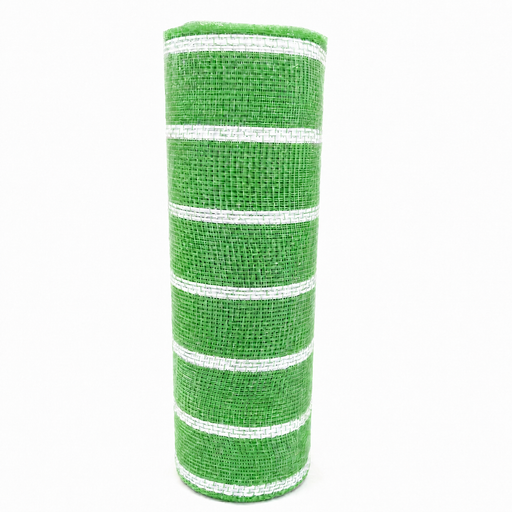 Emerald Green Striped Deco Mesh - 10" x 10 Yards, Christmas, Wreaths, Gift Wrapping, Tree Toppers, Garlands, Presents, Birthday, Anniversary