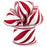 Candy Cane Swirl Christmas Ribbon - 2 1/2" x 10 Yards, Red & White, Wired Edge