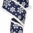 Navy Blue Snowflakes Wired Ribbon - 2 1/2" x 10 Yards, Christmas, White Chenille Edges, Sparkling White Snowflakes, Winter Decor, Wreath, Hanukkah, Holiday Garland, Gift Bows, Birthday